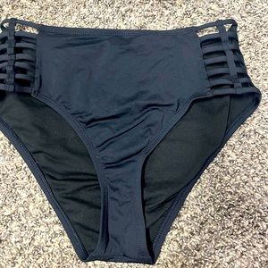 Size Medium, Black High Waisted Target Swimuit bottoms